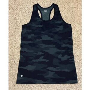Athleta Women Speedlight Black Camo Racerback Tank Top Size Medium M EUC